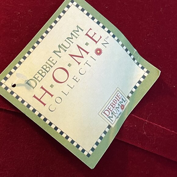 NEW Debbie Mumm Needlepoint Christmas Pillow Nordic Skier Wool Velvet 14" Square - Picture 3 of 6